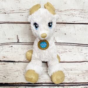 BUILD-A-BEAR Glisten Reindeer White Gold Sparkle Plush 15" Medallion BABW